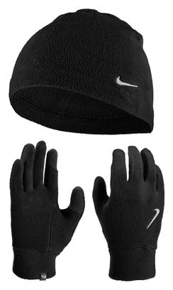 Nike Fleece Hat and Glove Set Black