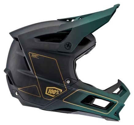 100% Aircraft 2 Full Face Helmet Green/Gold/Black