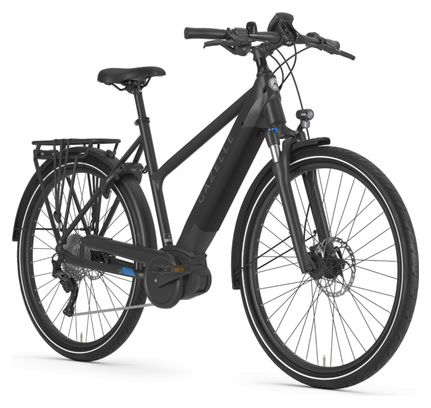 Vélo de Ville Électrique Gazelle Medeo T10 HMB Trapeze Shimano Deore 10V 500 Wh 700 mm Noir Mat 2021