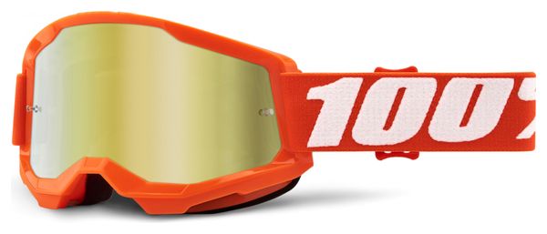 Mascarilla 100% STRATA 2 | Naranja | Gafas de espejo dorado