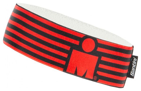 Santini X Ironman VIS Headband Black / Red