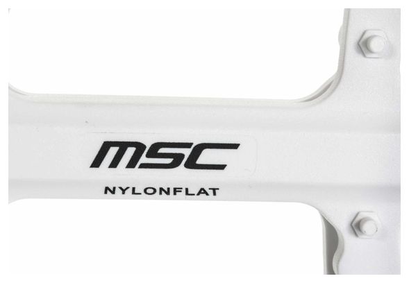 MSC Paire de Pédales NYLON FLAT Blanc