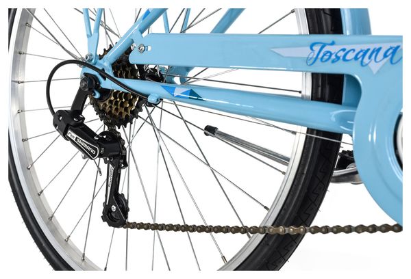 Vélo de ville Dame 26'' Toscana 6 vitesses bleu clair TC 41 cm KS Cycling
