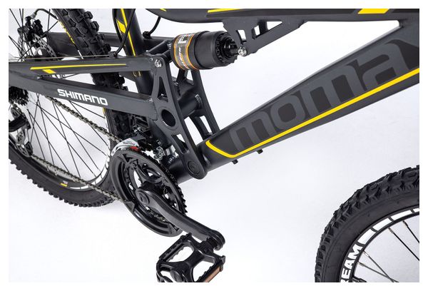 Moma Bikes Vélo VTT  EQX 26 5.0  Aluminium. SHIMANO 24V  Freins a Disque  Double Suspension