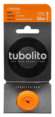Tubolito S Tubo Road Light Tube 700c Presta 60 mm