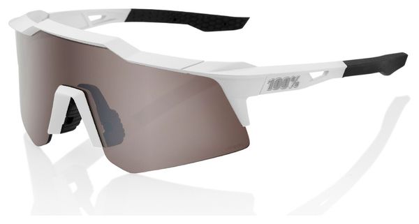 Kinderbrille 100% Speedcraft XS Matte White Hiper Silver Mirror Lens