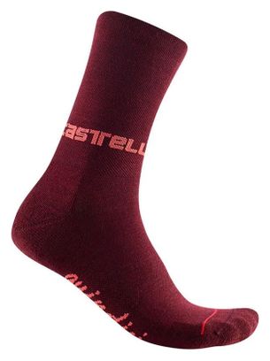 Pair of Castelli Quindici Soft Merino Socks Red
