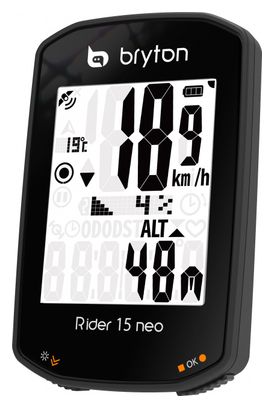 BRYTON Compteur GPS Rider 15 NEO C + Capteur Cadence