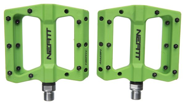 Paar Neatt Composite 8 Pin Flat Pedals Grün