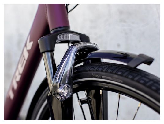 Vélo de Ville Trek District 2 Lowstep Equipped Shimano Nexus 7V Matte Mulberry 2023