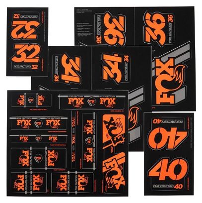 Fox Racing Shox Stickers Heritage 2019 Orange