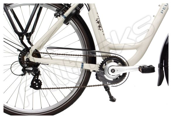 Bicicleta urbana híbrida Peugeot eC03 D7 Shimano Tourney / Altus 7S 700 mm Marrón / Negro 2019