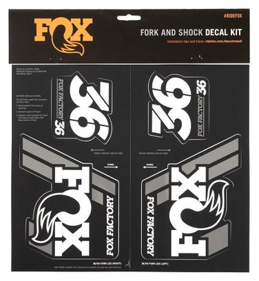 Fox Racing Shox Stickers Heritage 2019 White