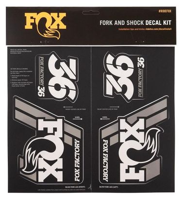 Fox Racing Shox Stickers Heritage 2019 Silver