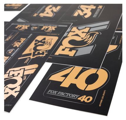 Fox Racing Shox Stickers Heritage 2019 Gold