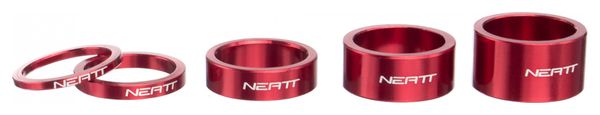 Neatt Kit Aluminium Spacer (x5) Rot