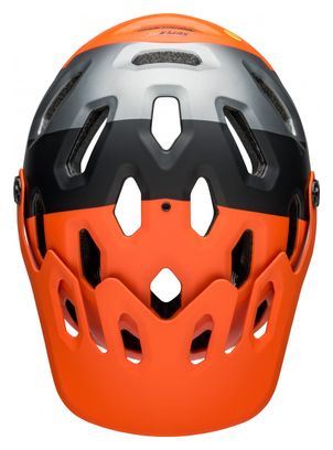 Helm met verwijderbare kinband Bell Super 3R Mips Orange Black 2022