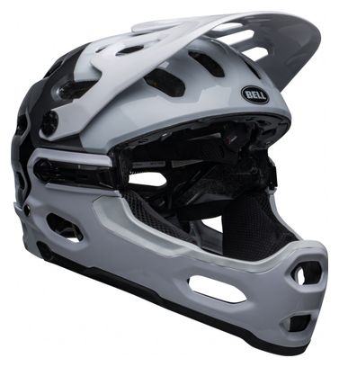 Bell Super 3R Mips Helmet with Detachable Chin Guard White Black