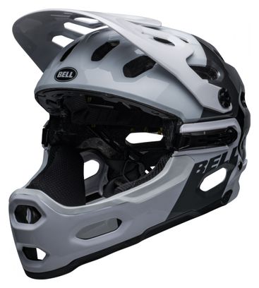 Bell Super 3R Mips Helmet with Detachable Chin Guard White Black