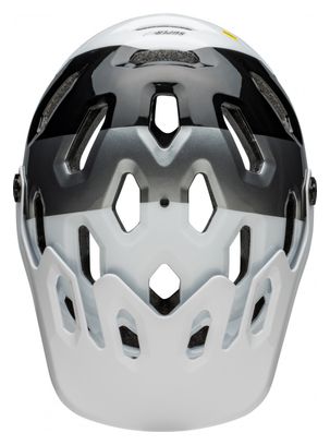 Bell Super 3R Mips Helm mit abnehmbarem Kinnschutz Weiß Schwarz
