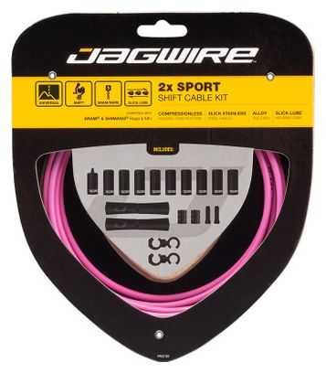 Jagwire 2x Sport Shift Kit Pink