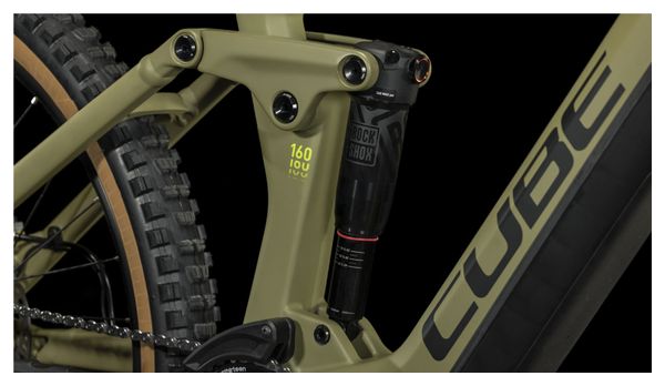 Cube Stereo Hybrid 160 HPC Race 750 27.5 Electric Full Suspension MTB Shimano Deore 12S 750 Wh 27.5'' Olive Green 2023
