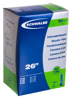 Schwalbe Chambre à air XX Light 26x1.5/2.1 Schrader