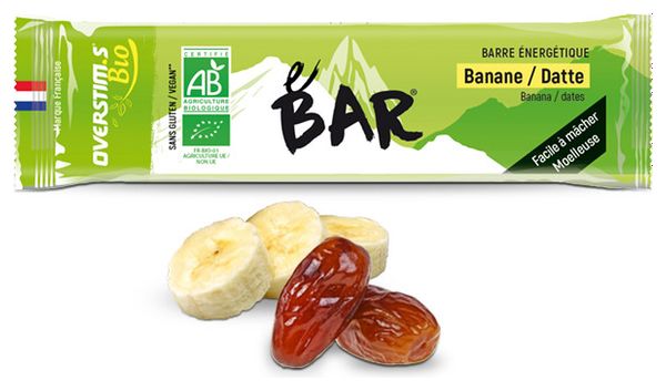Barre Energétique Overstims E-Bar Bio Banane Dattes 32g
