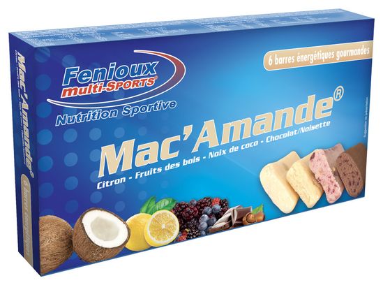 6 Fenioux Mac'Amande chocolade-hazelnoot energierepen