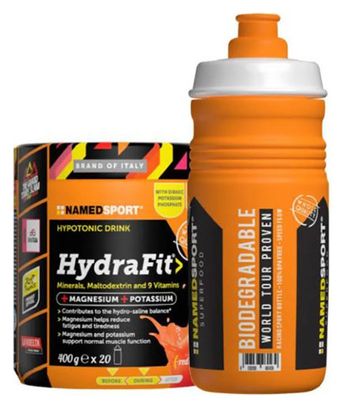 Bebida energética NamedSport Hydrafit 400 g Naranja + lata