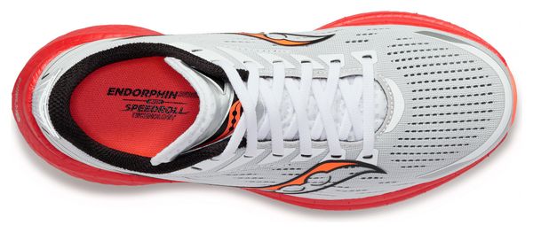Chaussures Running Saucony Endorphin Speed 3 Blanc Rouge Femme