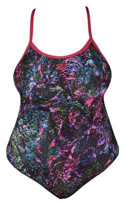 Women's Arena Mountains Texture Light Drop Back One-Piece Swimsuit Plus Size 