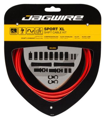 Kit Câbles et Gaine Jagwire Sport XL Shift Kit Rouge