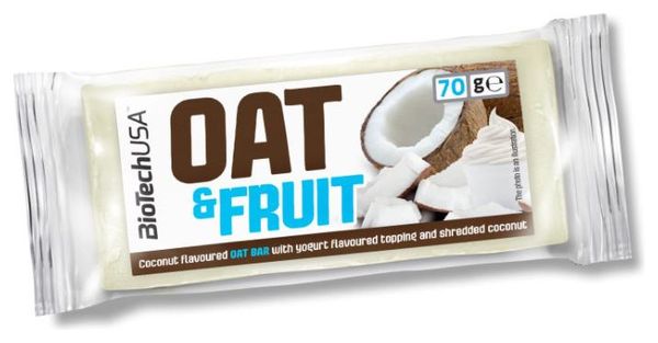 Barre énergétique BioTechUSA Oat and nuts bar 70g Yaourt Coco