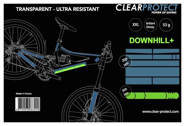 Clearprotect Pack XXL Downhill+ Protection Kit Shiny Clear