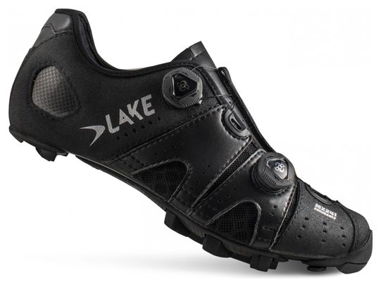 Chaussures VTT Lake MX241-X Noir/Argent Version Large