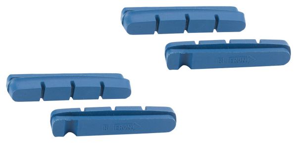 XLC 2 Pares de zapatas para llanta de carbono Cartucho 55 mm Azul
