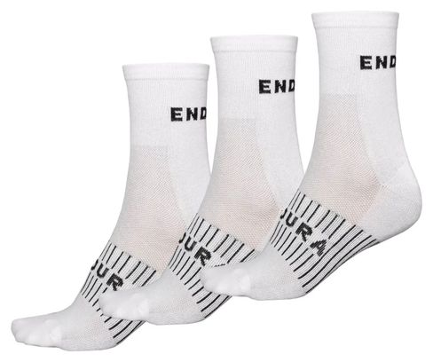 Endura CoolMax Race Socks (3-Pair Pack) White