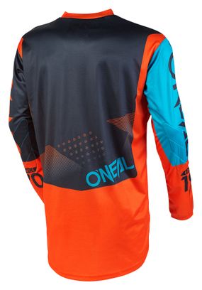 O'Neal Element Factor Long Sleeve Jersey Grey / Orange / Blue