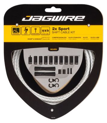 Jagwire 2x Sport Shift Kit trenzado blanco