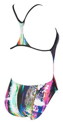 Swimsuit One Piece Woman ARENA Vivid Booster Pink Black