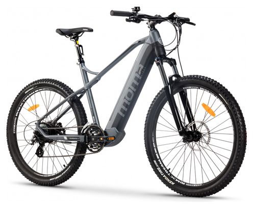 Moma Bikes Bicicleta Electrica, EMTB-27.5 ', Suspension Delantera, SHIMANO 24 V & Doble Freno Disco Hydraulicos Bateria Integrada Ion Litio 48V 13Ah