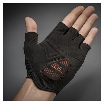 GripGrab Solara Padded Tan Through Short Finger Glove Black