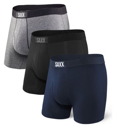 Boxer Pack de 3 Saxx Ultra Noir Gris Bleu