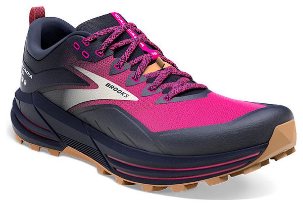 Chaussures de Trail Running Brooks Femme Cascadia 16 Rose Bleu