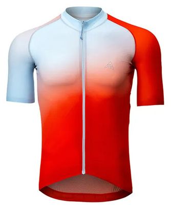 Maillot Manches Courtes 7Mesh Skyline Day Break Rouge / Blanc