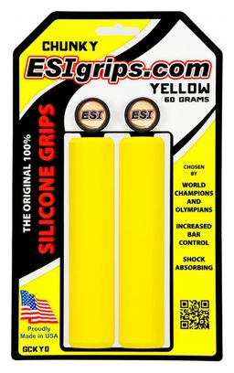 ESI Chunky 32mm Silicone Grips - Yellow