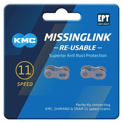 Quick Hitch KMC Missing Link 11R EPT KMC 11V Silver (x2)