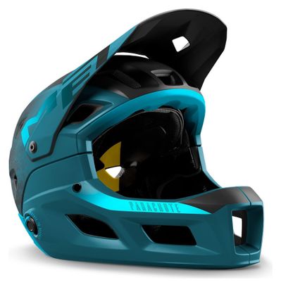 Met Parachute MCR Mips full face helmet with removable chin guard Matte Petrol Blue
