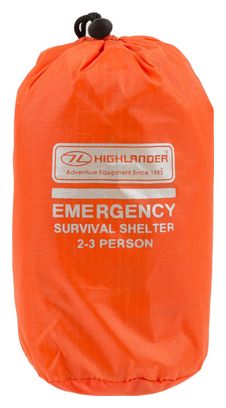 Tente d'urgence Highlander Abri de survie d'urgence 2-3 personnes-Orange
